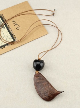 天然果实长款项链女轻奢小众高级感新中式毛衣链复古民族风配饰品