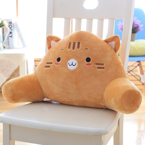 可爱座椅靠垫办公室抱枕卡通腰枕腰垫椅子护腰靠枕靠背垫床头大号 - 图1