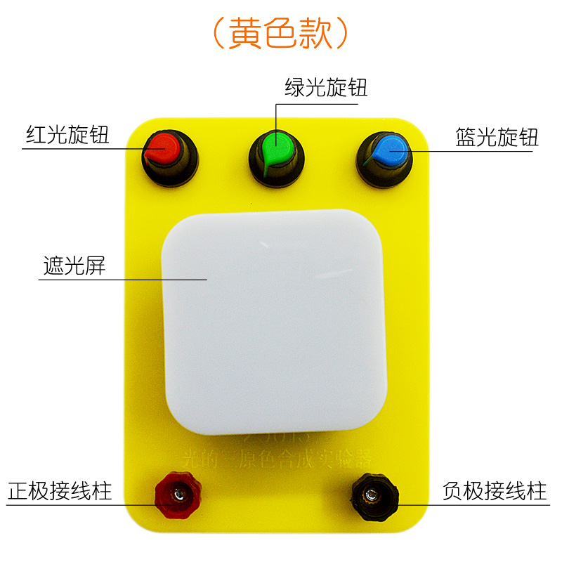 光的三原色合成实验器红黄蓝三色合成演示器物理光学实验器材教学 - 图1