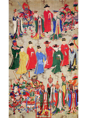 沿江诸庙王侯五显祠山圣众诸大药叉诸山大王画像水陆画