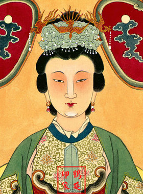 鹤延道人碧霞元君画像碧霞画像