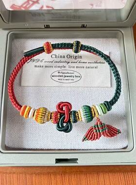 手工编织中高考试上岸手绳一举夺魁文昌结手链男女学生毕业礼物