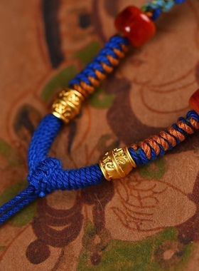 藏式手工棉绳吊坠绳精工编织绳唐卡佛牌挂坠绳子高货小众项链绳C