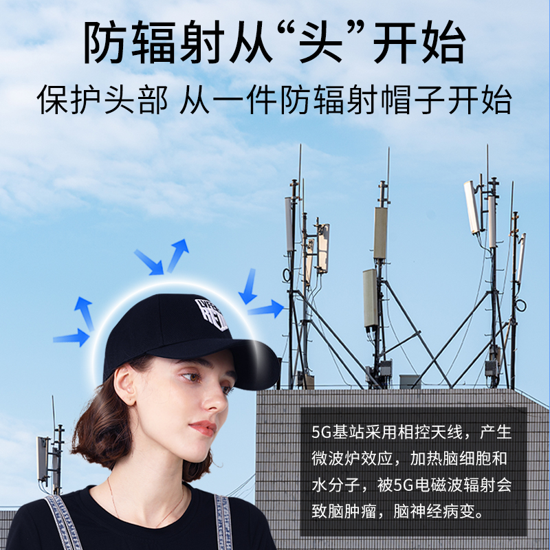 机房监控室射频wifi电磁波脱发头晕头疼防5g电磁波辐射头部罩帽子 - 图1