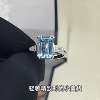 New light luxury fashionable natural Santa Maria aquamarine ring for women 925 silver plated 18K gold ring hot style