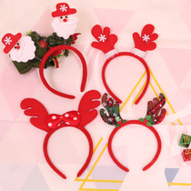 Beauty Christmas Hair Stirrup Glowing Deer Antlers Snowman Children Party Hair Stirrup Hairpin Hairpin Arrangements Christmas Decorations