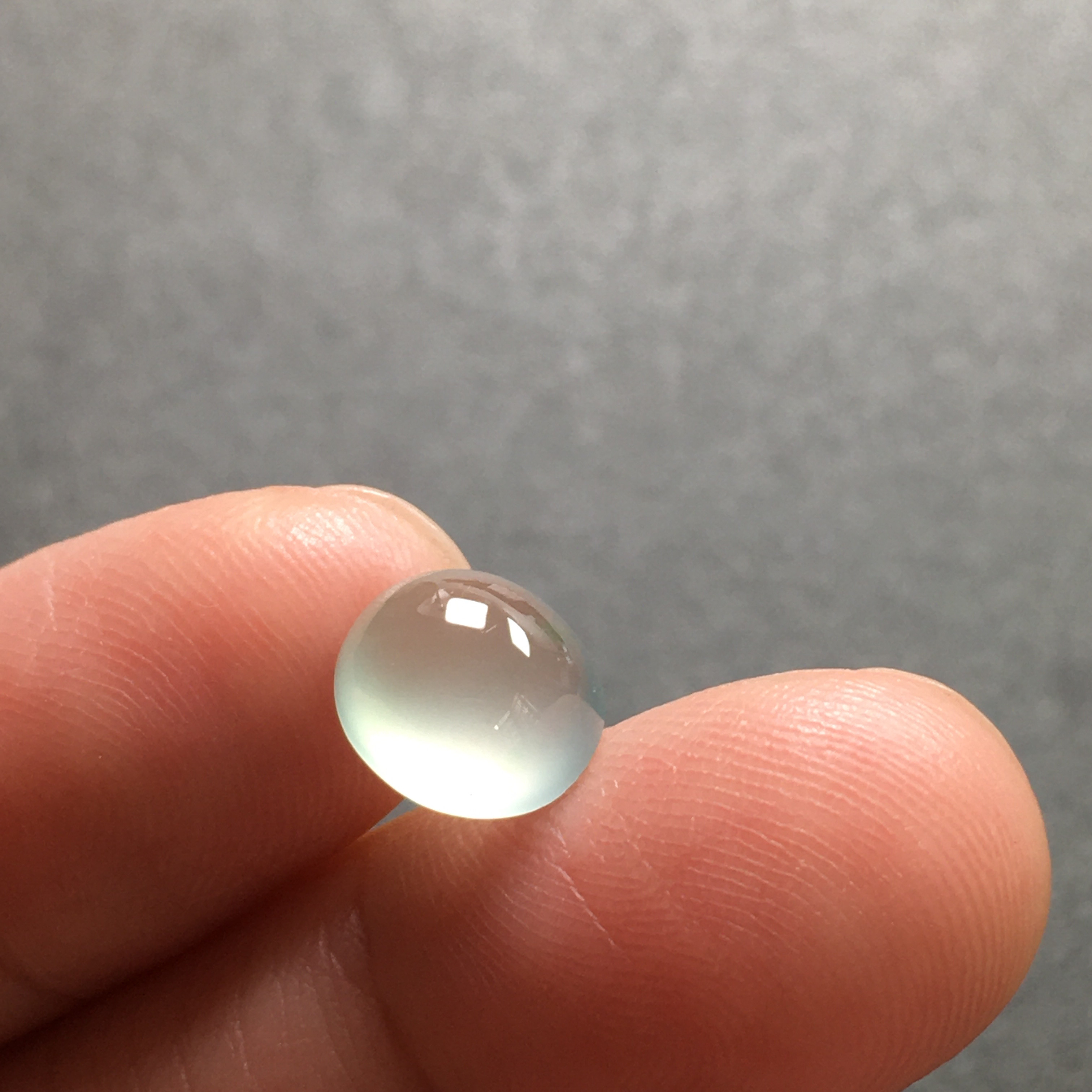 Burmese jadeite high ice clear water gold wire cabochon ring
