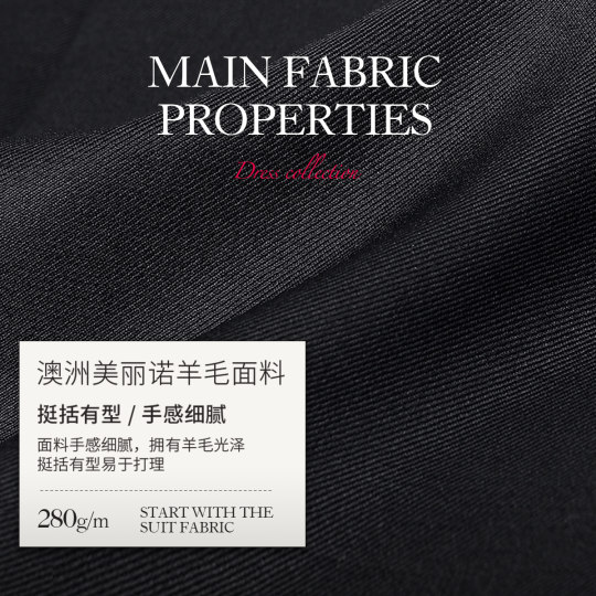 Jiyo Meng groom wedding dress wool double -breasted suit men's suits black suit
