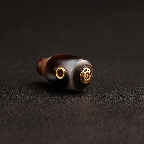 小号个性文玩佛珠手串配饰天珠三通佛头diy金刚星月百香籽配件 - 图1