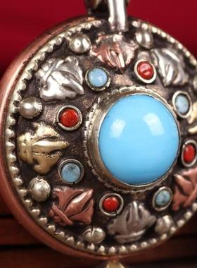 尼泊尔可打开装东西民族风嘎乌盒