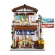 Double eagle cada click building blocks Japanese-style street scene Arbor canteen building model ornaments assembled educational toys gifts