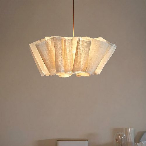 日式北欧奶油风卧室吊灯诧寂风中古书房卧室客厅茶室民宿温馨灯具 - 图0