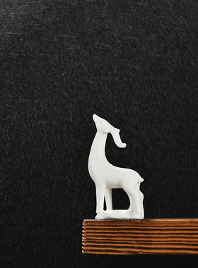 白瓷小鹿禅意风工艺品家居装饰