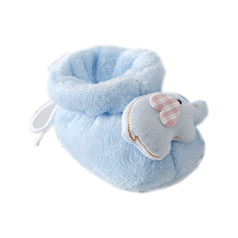 婴儿棉鞋秋冬软底0-3-6个月新生儿棉鞋不掉男女宝宝加绒婴儿鞋子