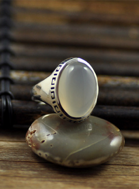 雪玉天然冰种白玉髓天然宝石戒面