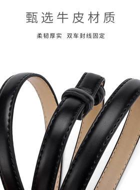 细腰带真皮2026新款装饰裙子百搭女士皮带简约时尚收腰西装可调节