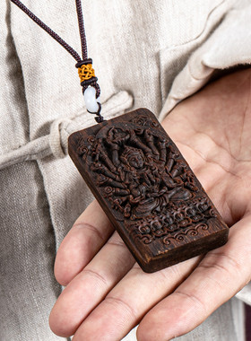 【千手观音】越南芽庄沉水级沉香雕刻挂件天然保真支持鉴定重27克