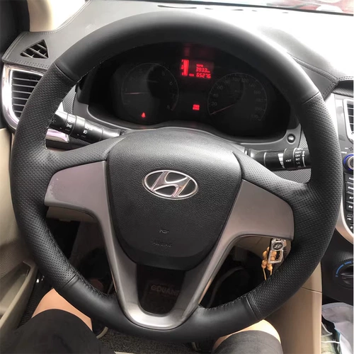 10-11-12-14-16 Чехол на руль Hyundai Ruina, натуральная кожа Чехол на руль Rui Yi, специальная автомобильная специальная универсальная ручная строчка