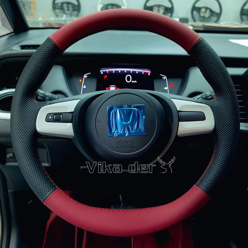 21-23款本田第4代新飞度方向盘套真皮life来福酱把套专用全包手缝 - 图1