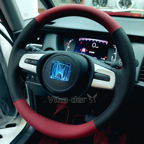 21-23款本田第4代新飞度方向盘套真皮life来福酱把套专用全包手缝 - 图2