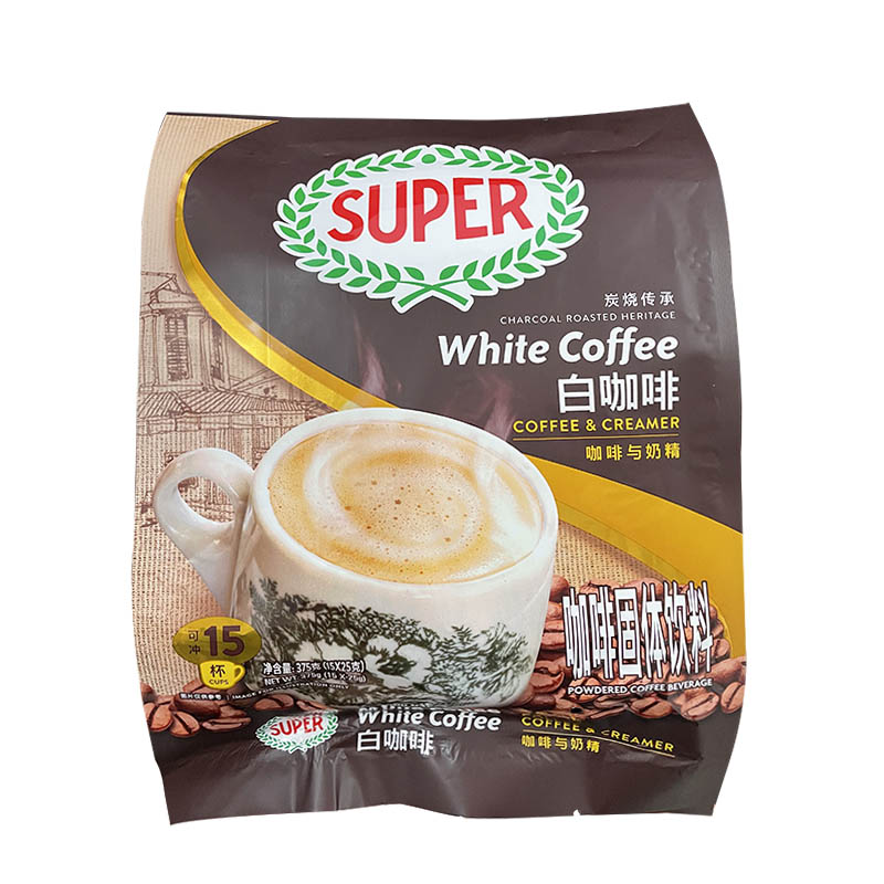 马来西亚进口Super超级牌炭烧经典原味白咖啡三合一速溶咖啡600g - 图2