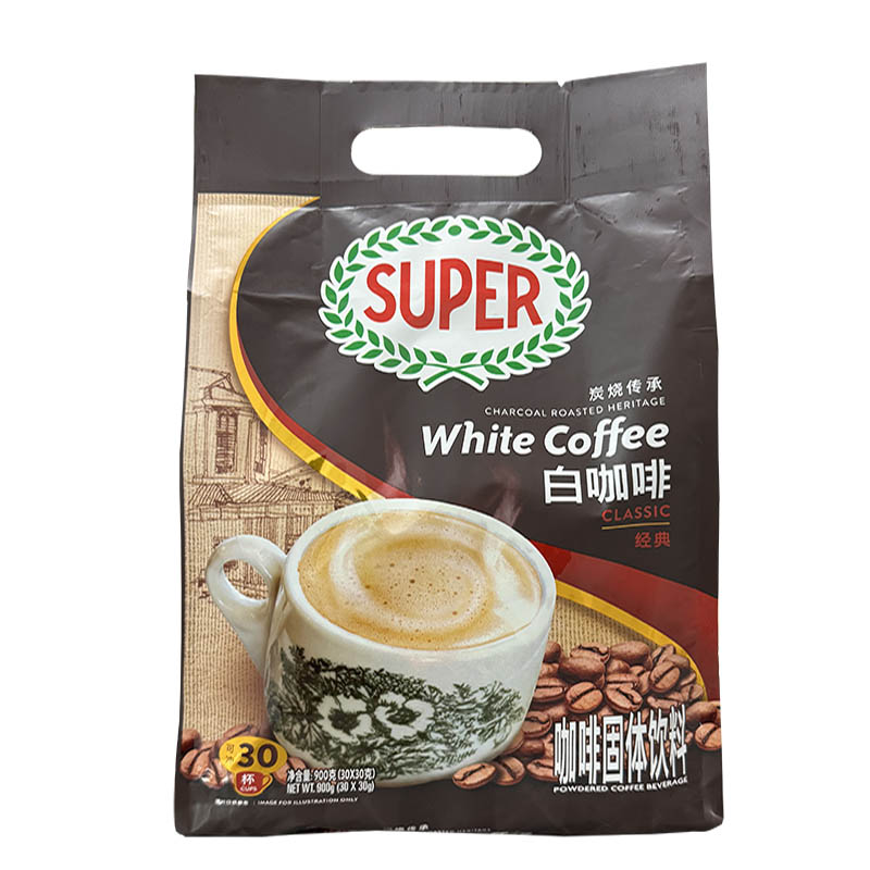 马来西亚进口Super超级牌炭烧经典原味白咖啡三合一速溶咖啡600g - 图3