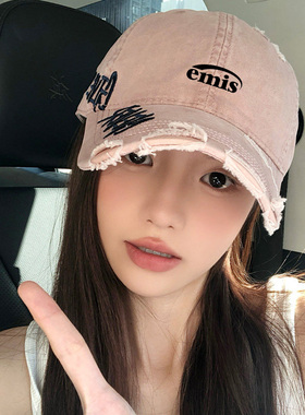 emis牛仔棒球帽女个性鸭舌帽子