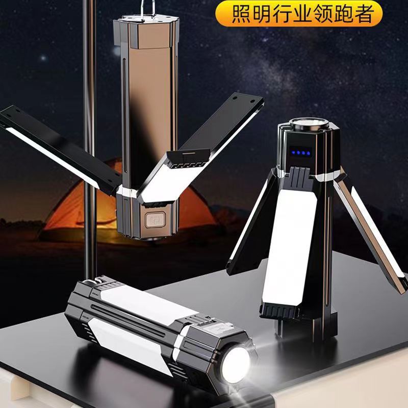 Cross-border Amazon multifunctional flashlight Transformers USB rechargeable emergency lighting street lamp camping lamp