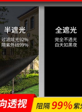 黑色膜不透明不透光阳台