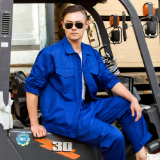 Спецодежда 春秋纯棉工作服套装男加厚耐磨电焊工防阻燃工装上衣长袖劳保服 Haiqin