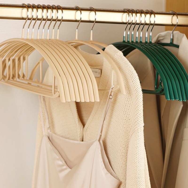 防滑衣架家用衣柜挂衣架无痕宽肩衣架金属衣服撑加粗晾晒浸塑衣架,淘宝优惠券,粉丝福利购,淘宝优惠卷