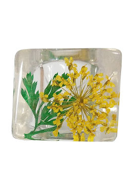 渝盟女树脂日韩干花戒指