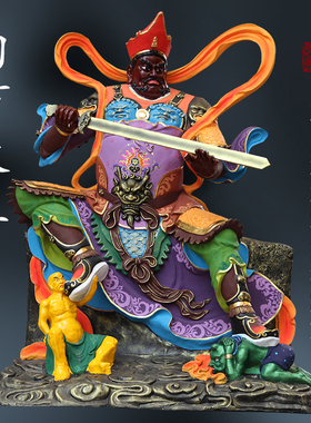 寺庙天王殿供奉四大天王佛像四大金刚神像树脂玻璃钢铜雕厂家直销