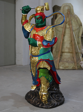 供奉寺庙树脂佛像1米1高雷震子七彩雷公电母神像大型寺庙雷神