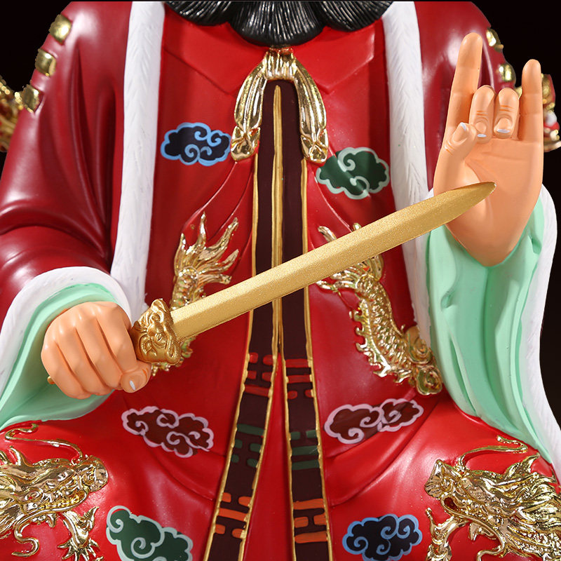 厂家直销龙虎山张天师神像张道陵佛树脂摆件供奉坐虎骑虎12 16_虎窝淘