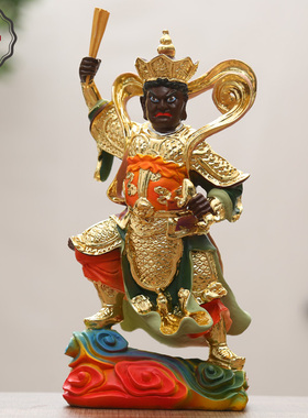 贴金彩绘四大天王菩萨供奉佛像