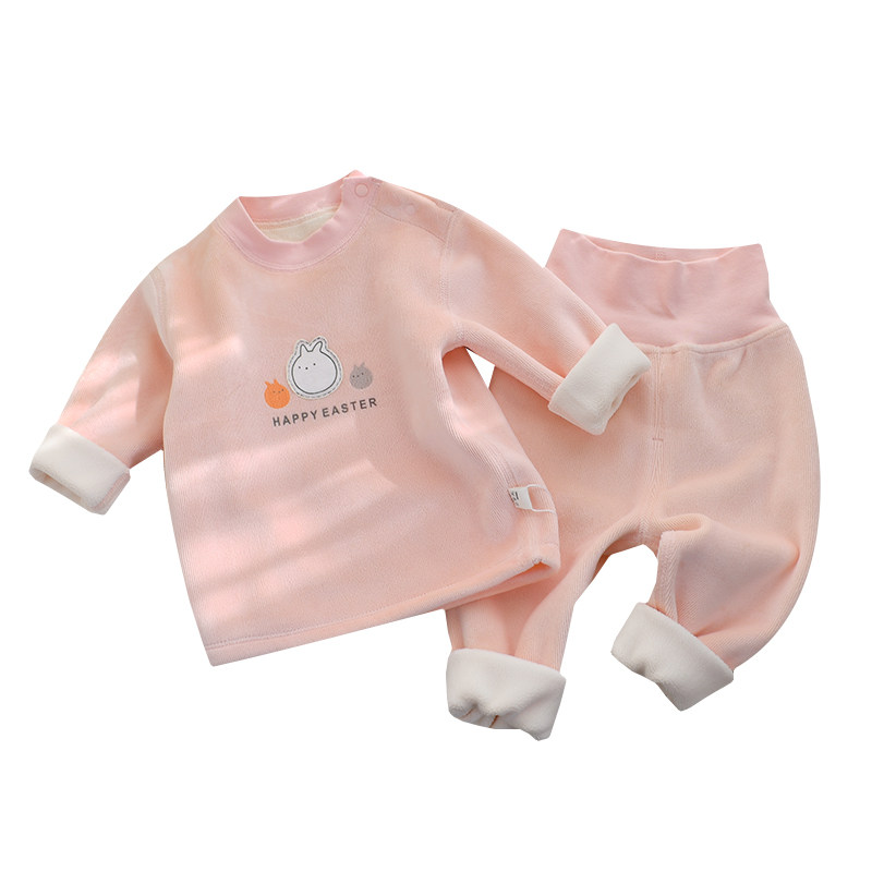 宝宝加绒衣服冬季高腰护肚分体厚内衣一周岁1岁男女婴儿保暖套装,淘宝优惠券,粉丝福利购,淘宝优惠卷