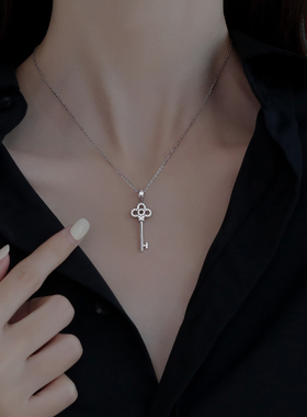 小钥匙项链女抖音风夏韩版气质