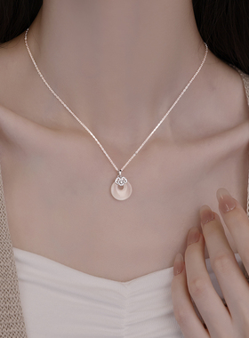 999足银平安扣项链女2025新款