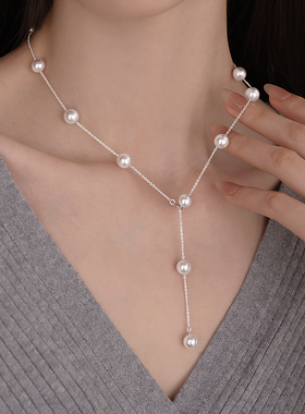 925银曼塔紫珠项链女轻奢百搭