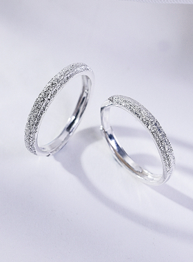 999纯银素圈满天星戒指