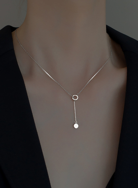 纯银罗马数字圆环女小众ins项链