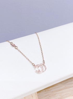 小香风微镶锆石锁骨链网红同款