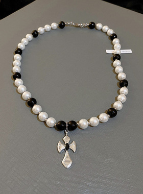 镶钻珍珠项链锁骨链情侣