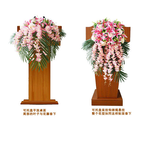 仿真花会议桌摆设假花 lmdec仿真讲台花礼仪台花前台装饰插花绢花 - 图1