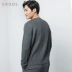 ERDOS màu rắn xoắn dày cashmere cổ tròn áo len nam áo thun - Áo len Cashmere