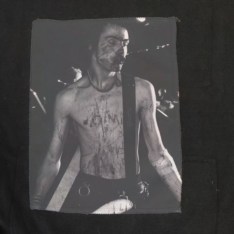 sex pistols sid nancy diy印花柔软桃皮绒布贴包包衣服装饰配件 - 图1