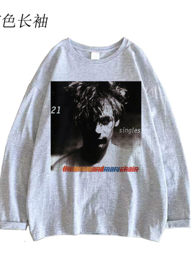 耶s玛丽链jamc and mary chain jamc噪音朋克盯鞋男女灰色长袖T
