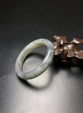 天然新疆和田玉青花籽料细条圆条美人条手镯内径54MM