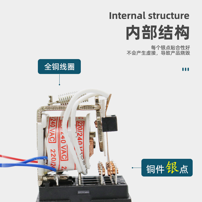 JSZ6通电延时继电器H3Y-2/4时间继电器220V/24V/12V小型8脚/14脚 - 图0